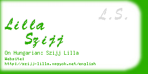 lilla szijj business card